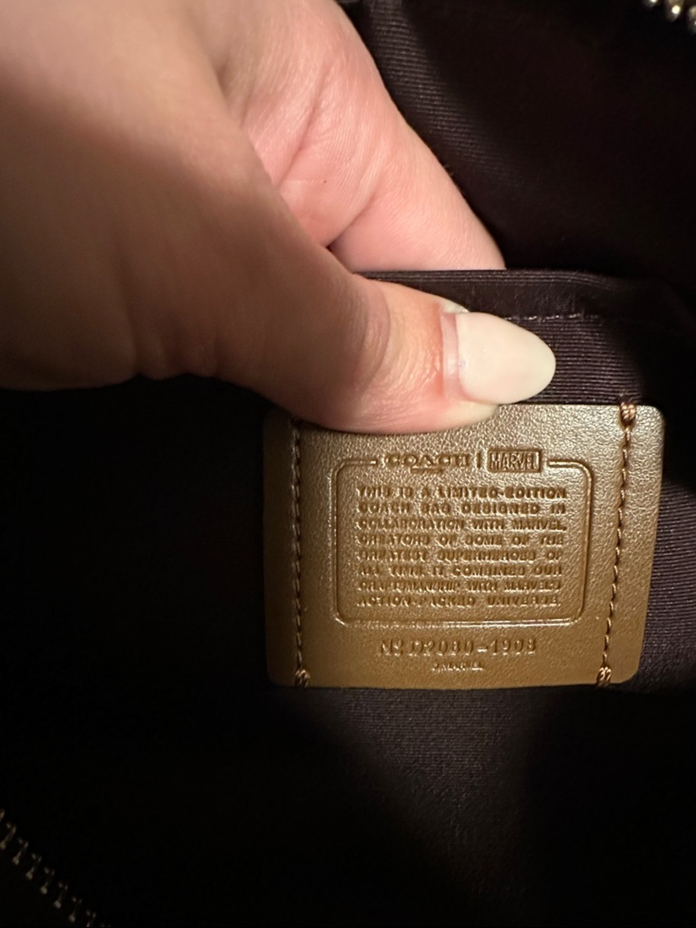 Coach Marvel Jes Crossbody Bag - Black & White Comic Design - Picture 5 of 11